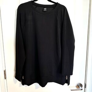 Avia Black Ribbed Crewneck Shirt